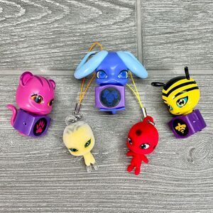 Miraculous Ladybug Kwami Figure Surprise Box Lot of 5 - Roaar, Pollen, and Tikki